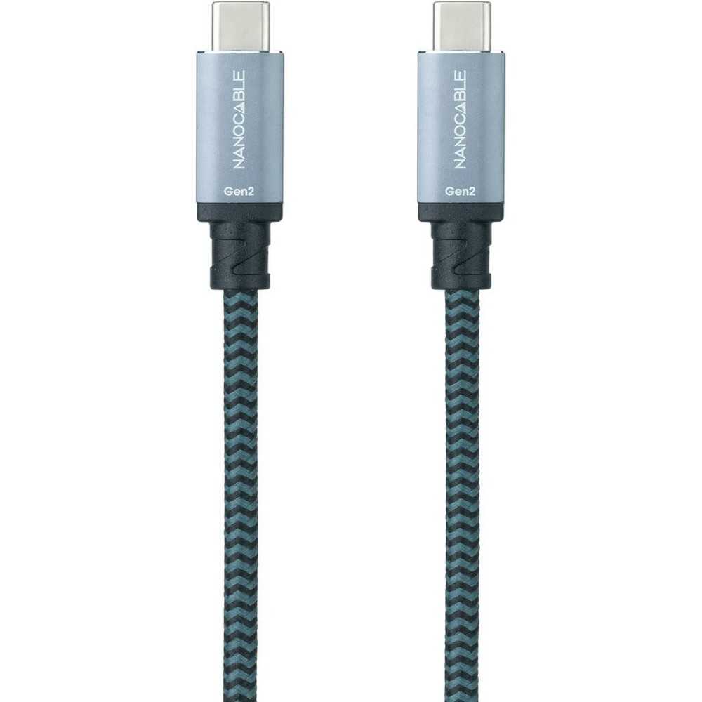 NANOCABLE - Cable USB 3.1 Gen2 10Gbps USB-C/M-USB-C/M 5A/100W 4K/60Hz Negro 2 m