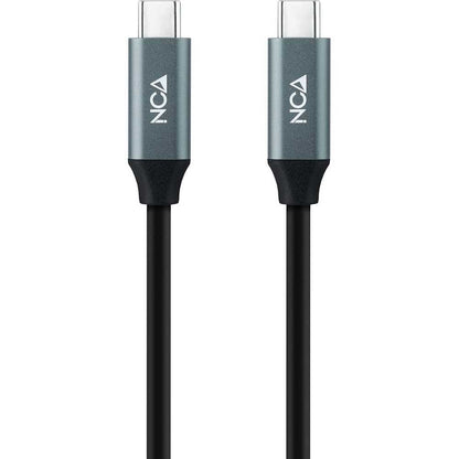 NANOCABLE  Cable USB 3.2 Gen2x2 USB-C/M-USB-C/M, Negro, 1 m, 20Gbps 5A/100W 4K/60Hz