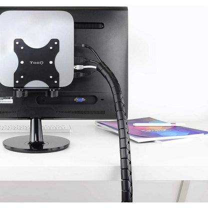Nanocable Tubo Organizador de Cables Universal 25mm x 1m, Flexible, Color Negro