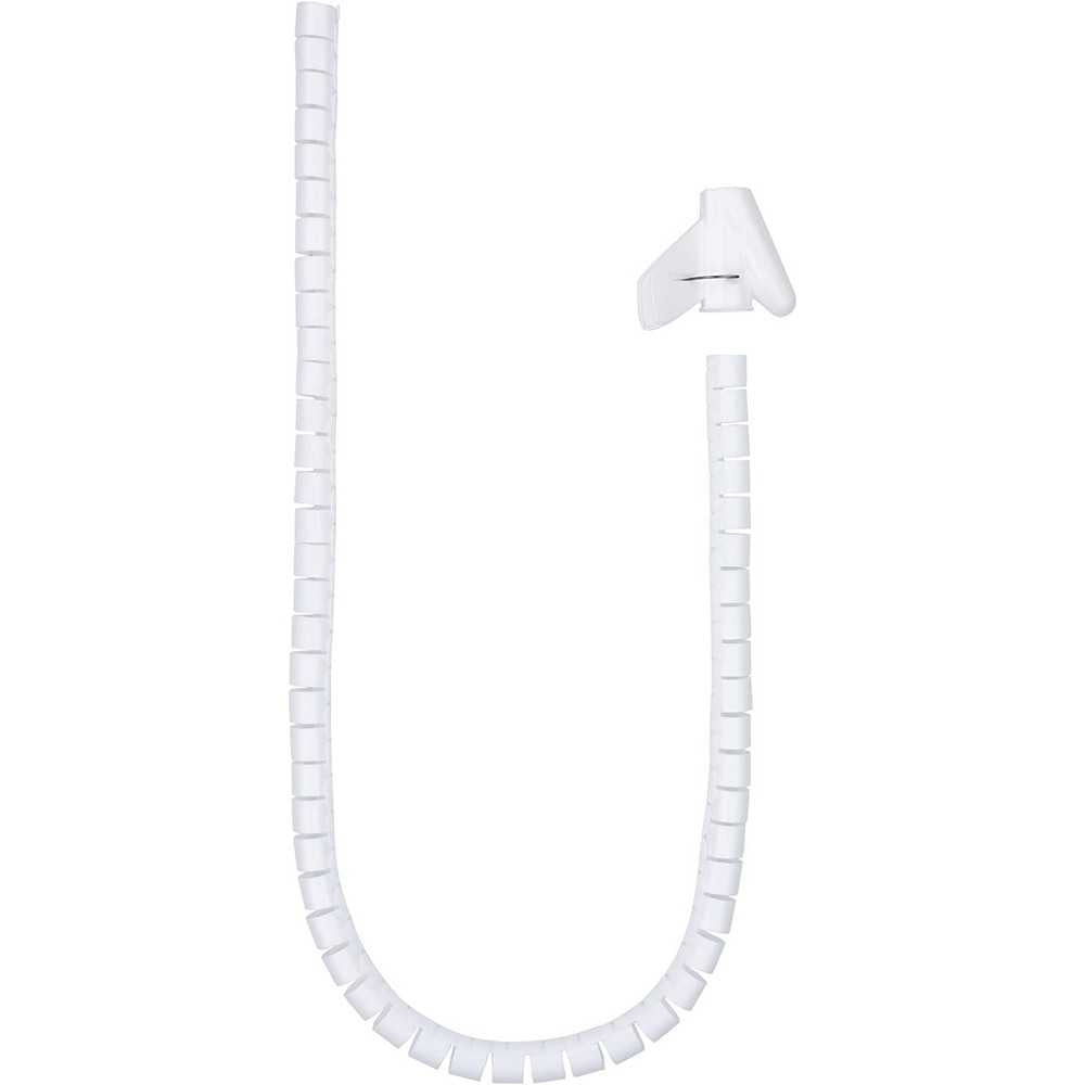 Nanocable Tubo Organizador de Cables Universal 25mm x 2m, Flexible, Color Blanco