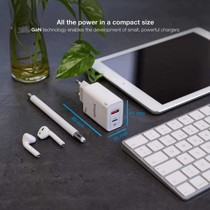 TOOQ Cargador de Pared con Puerto USB-C y Otro Puerto USB-A 45W