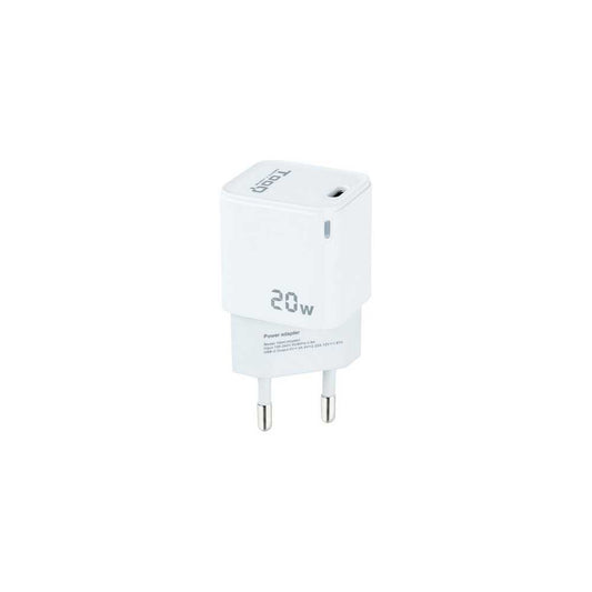Adaptador de Recarga de Batería - Puerto USB Tipo C para Teléfonos Móviles Tablets Smartphones  Blanco