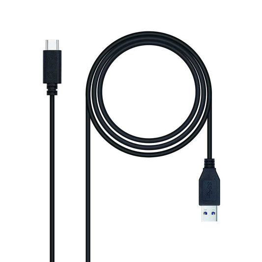 Nanocable 10.01.4001-L150 Cable USB C a USB Tipo A 3.1 Gen2 3A Negro 1,5 m