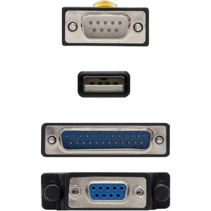 NANOCABLE Conversor USB a Serie para Impresora, Tipo A/M-RS232 DB9/M DB25/M, Macho-Macho, Negro, 1.8mts
