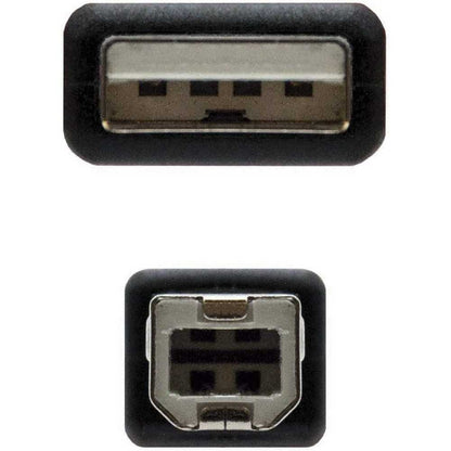 Cable USB 2.0 para impresora tipo A/M-B/M macho-macho negro 3mts