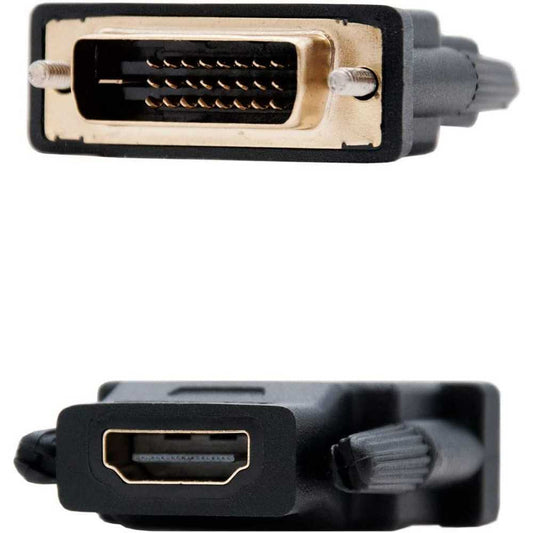 Adaptador DVI a Conector Tipo HDMI 24+1/M-HDMI A/H Convertidor Negro Ordenador Monitor Projector HDTV