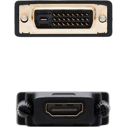 Adaptador DVI a Conector Tipo HDMI 24+1/M-HDMI A/H Convertidor Negro Ordenador Monitor Projector HDTV