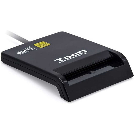 Tooq Lector Externo de DNI Electrónico y Tarjetas Inteligentes (DNIe), USB 2.0, Color Negro, 480 Mbps.
