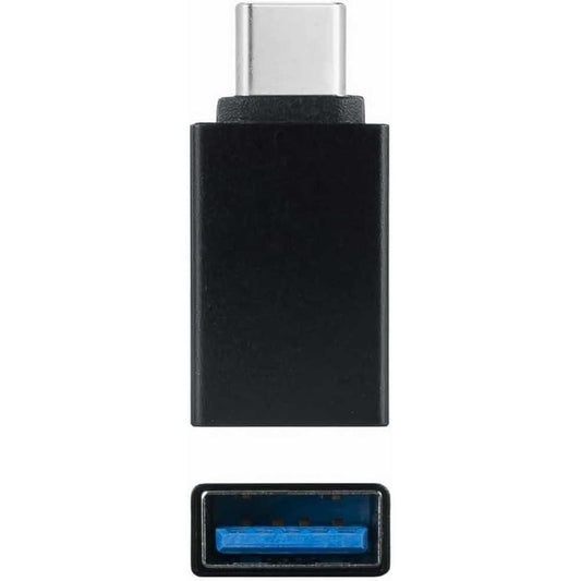 Nanocable Adaptador USB-C a USB 3.1, USB-C/M-USB-A/H, Aluminio, Negro