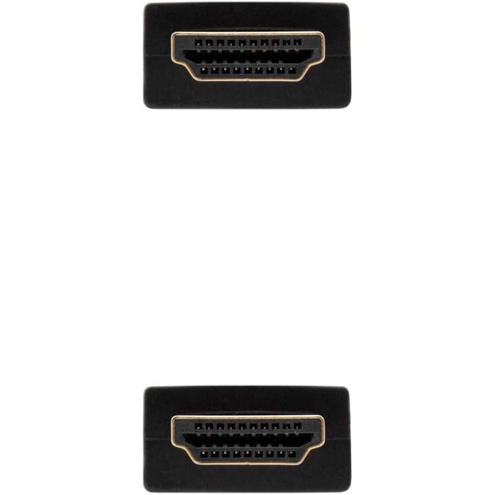 Nanocable 10.15.3800 - Câble HDMI V2.0 4K@60Hz 18Gbps A/M-A/M, 0,5 m, Couleur Noir