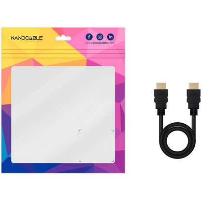 Nanocable 10.15.3800 - Câble HDMI V2.0 4K@60Hz 18Gbps A/M-A/M, 0,5 m, Couleur Noir