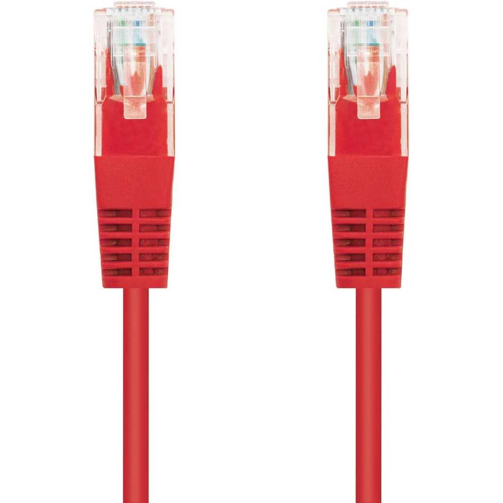 Cable de red Ethernet RJ45 Cat.5e UTP AWG24, rojo, latiguillo de 2mts