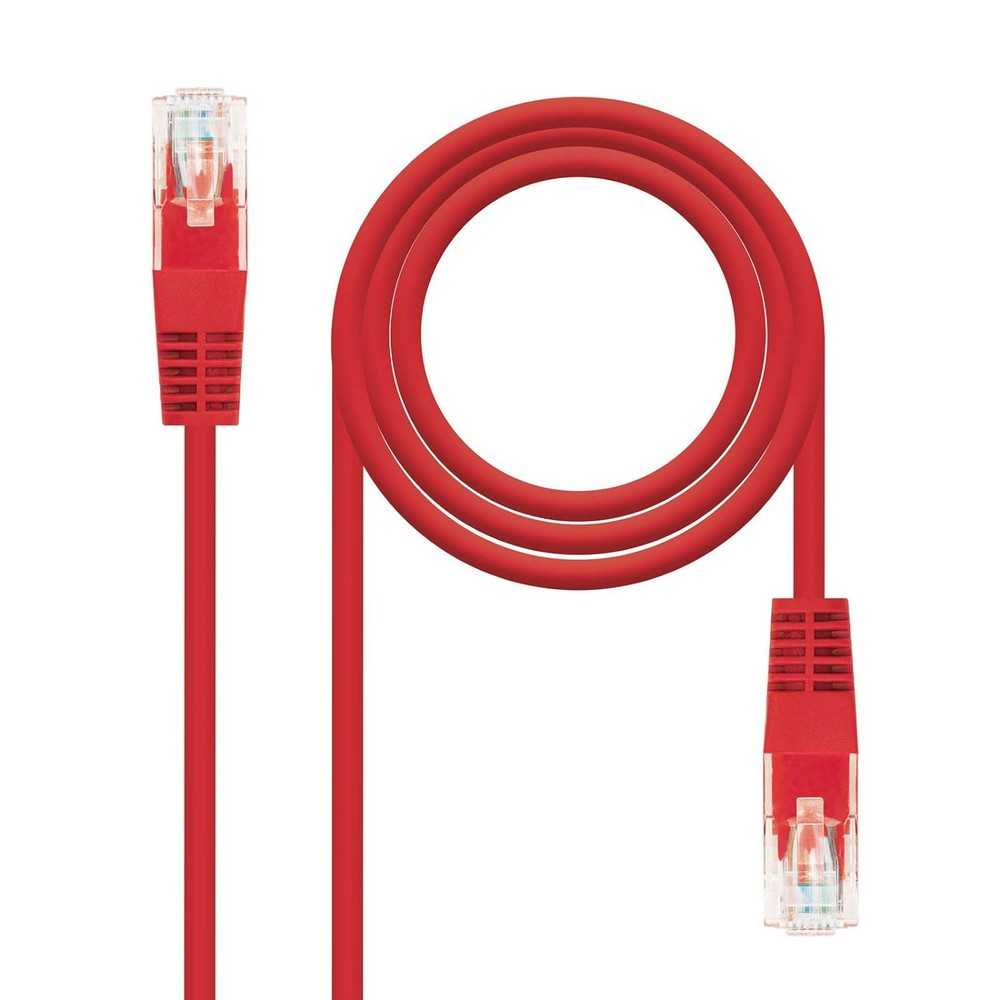 Nano cable Cable de Red Latiguillo CAT.6 UTP AWG24 ROJO 25 CM