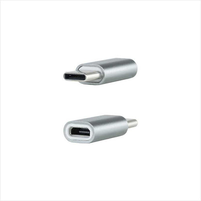 Nanocable Adaptador USB-C a Micro USB, USB-C/M-Micro B/H, Aluminio, Gris