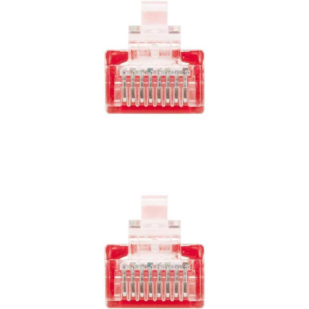 Cable de red Ethernet RJ45 Cat.5e UTP AWG24, rojo, latiguillo de 1mts