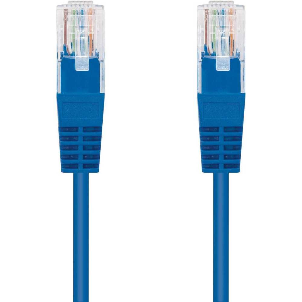 Cable de red Ethernet RJ45 Cat.6 UTP AWG24, 100% cobre, Azul, latiguillo de 1mts