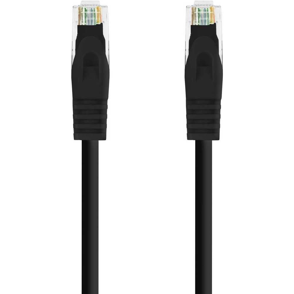 Cable de Red Ethernet RJ45 LSZH Cat.6A UTP, AWG24, 100% Cobre, Libre de Halógenos, Negro, Latiguillo de