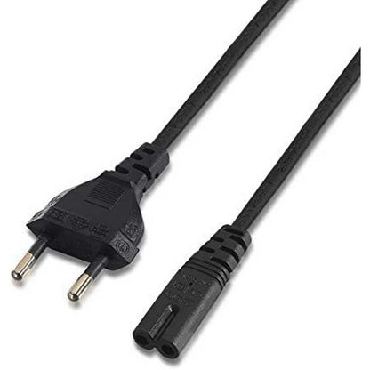 NANOCABLE Cable de Alimentación para Cargador de Portátiles en Forma de 8 Color Negro