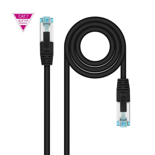 Cable de Red Ethernet Cat.7 LSZH SFTP PIMF AWG26 Negro 25 CM