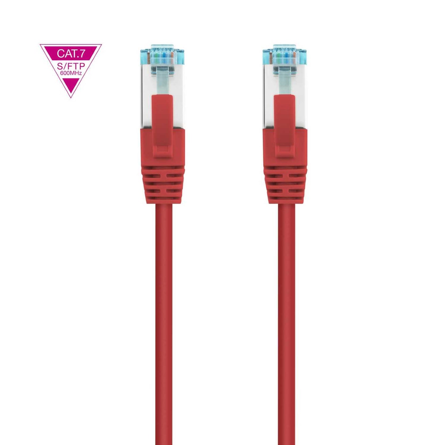 Cable de Red Ethernet Cat.7 LSZH SFTP PIMF AWG26 Rojo 25 CM