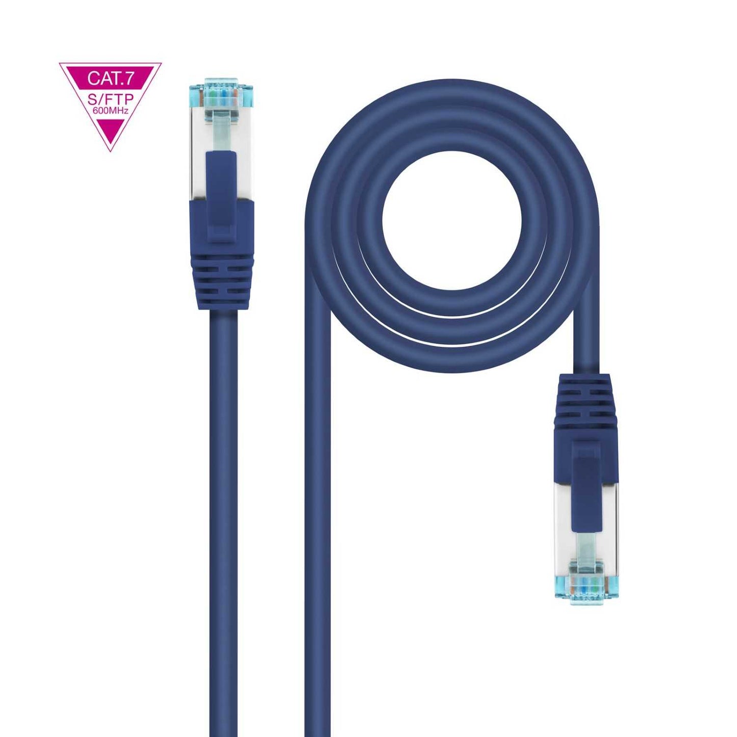 Cable de Red Ethernet Cat.7 LSZH SFTP PIMF AWG26 Azul 30 CM