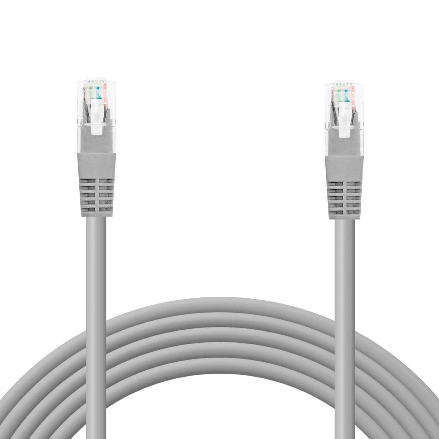 Cable Ethernet Cat.6 de 2.0 M Cable de Red UTP AWG24 Gris 1Gbps 250MHz con Conector RJ45, Compatible con PC PS5 PS4