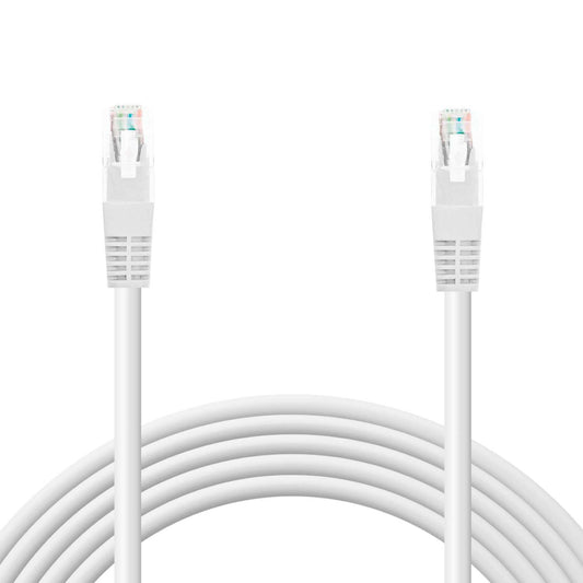 Cable Ethernet Cat.6 de 1m Cable de Red UTP AWG24 Blanco 1Gbps 250MHz con Conector RJ45, Compatible con PC PS5 PS4