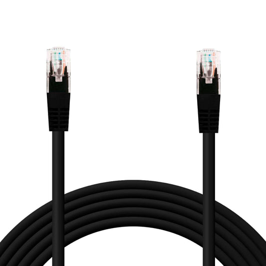 Cable Ethernet Cat.6 de 2m Cable de Red UTP AWG24 Negro 1Gbps 250MHz con Conector RJ45, Compatible con PC PS5 PS4