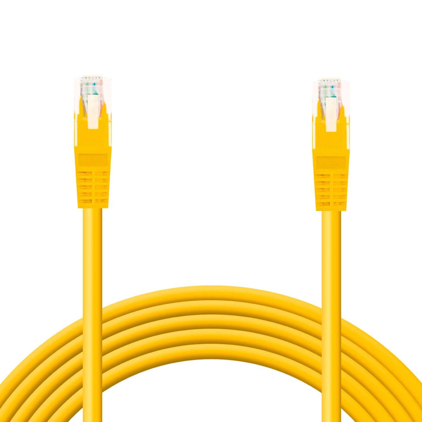 Cable Ethernet Cat.6 de 0.5 M Cable de Red UTP AWG24 Amarillo 1Gbps 250MHz con Conector RJ45, Compatible con PC PS5 PS4