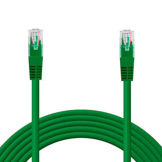 Cable Ethernet Cat.6 de 2m Cable de Red UTP AWG24 Verde 1Gbps 250MHz con Conector RJ45, Compatible con PC PS5 PS4