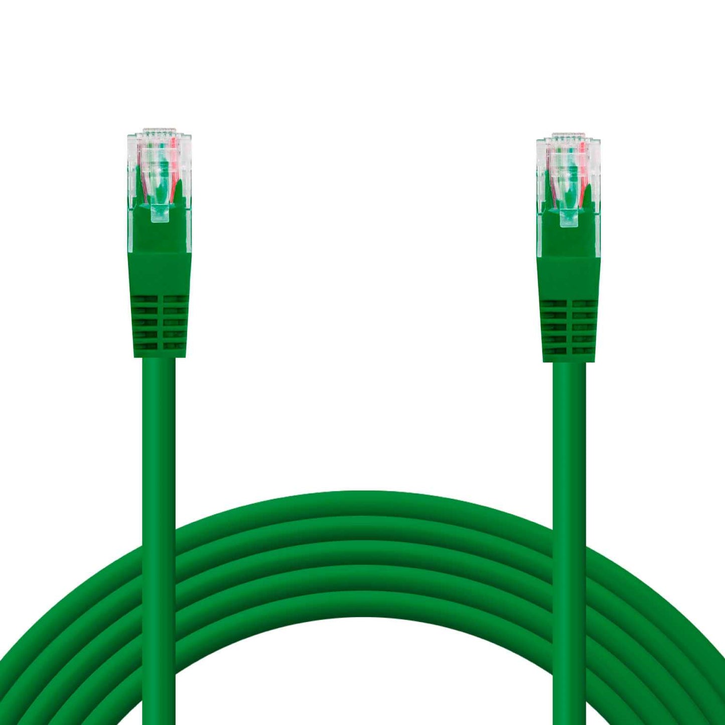 Cable Ethernet Cat.6 de 1.0 M Cable de Red UTP AWG24 Verde 1Gbps 250MHz con Conector RJ45, Compatible con PC PS5 PS4