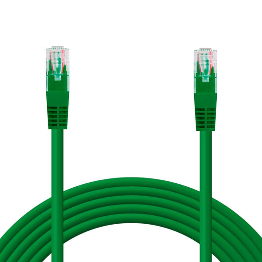 Cable Ethernet Cat.6 de 0,25m Cable de Red UTP AWG24 Verde 1Gbps 250MHz con Conector RJ45, Compatible con PC PS5 PS4