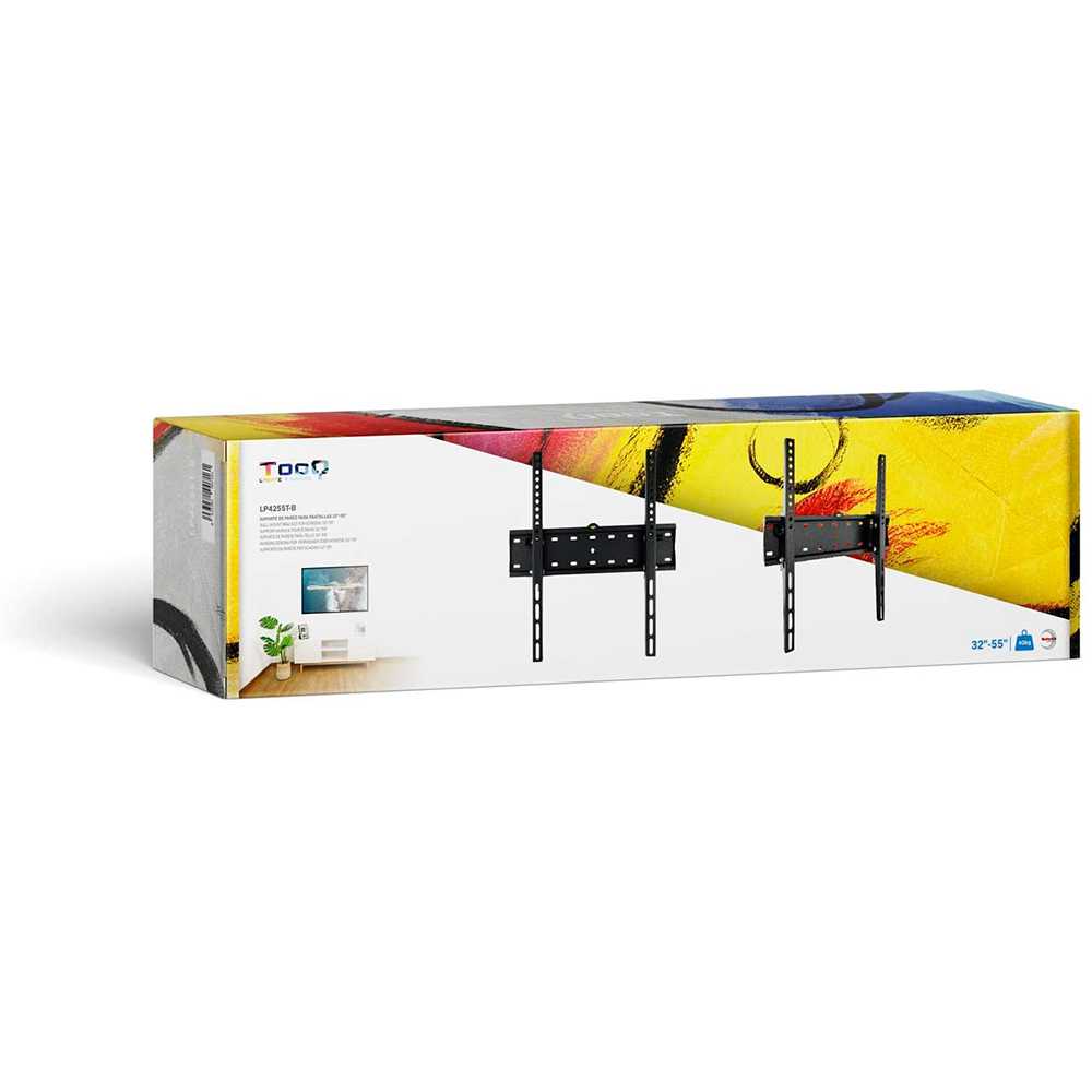 TooQ LP4255T-B Soporte Fijo Inclinable Pared para Monitor Plasma LCD LED de 32-55 Pulgadas Negro Regulable Ajustable