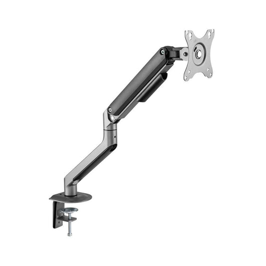 DB4032TNR-G TOOQ - Soporte de Mesa Giratorio e Inclinable para Pantallas de 17-32 Pulgadas, 1 Brazo, Ajustable, Color Gris