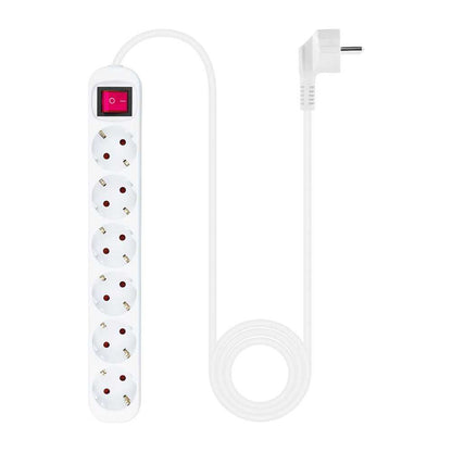 NANOCABLE Regleta de Enchufe con interruptor de 6 tomas,  250V color Blanco cable 1,4 m