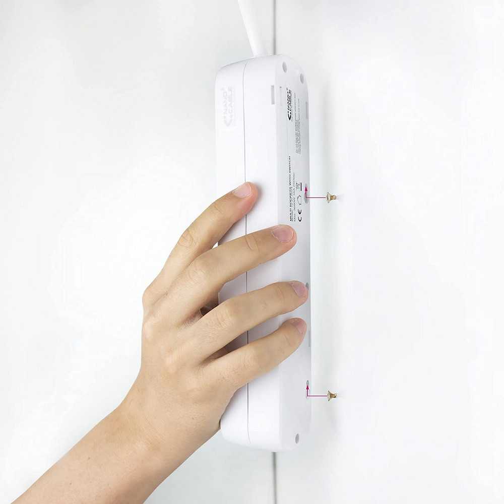 Nanocable Regleta de Enchufe con interruptor de 4 tomas,  250V color Blanco cable 1,4 m