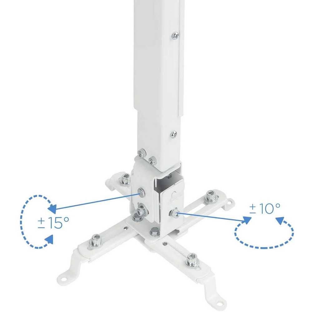 TooQ Soporte de techo inclinable para proyector, hasta 20 Kg