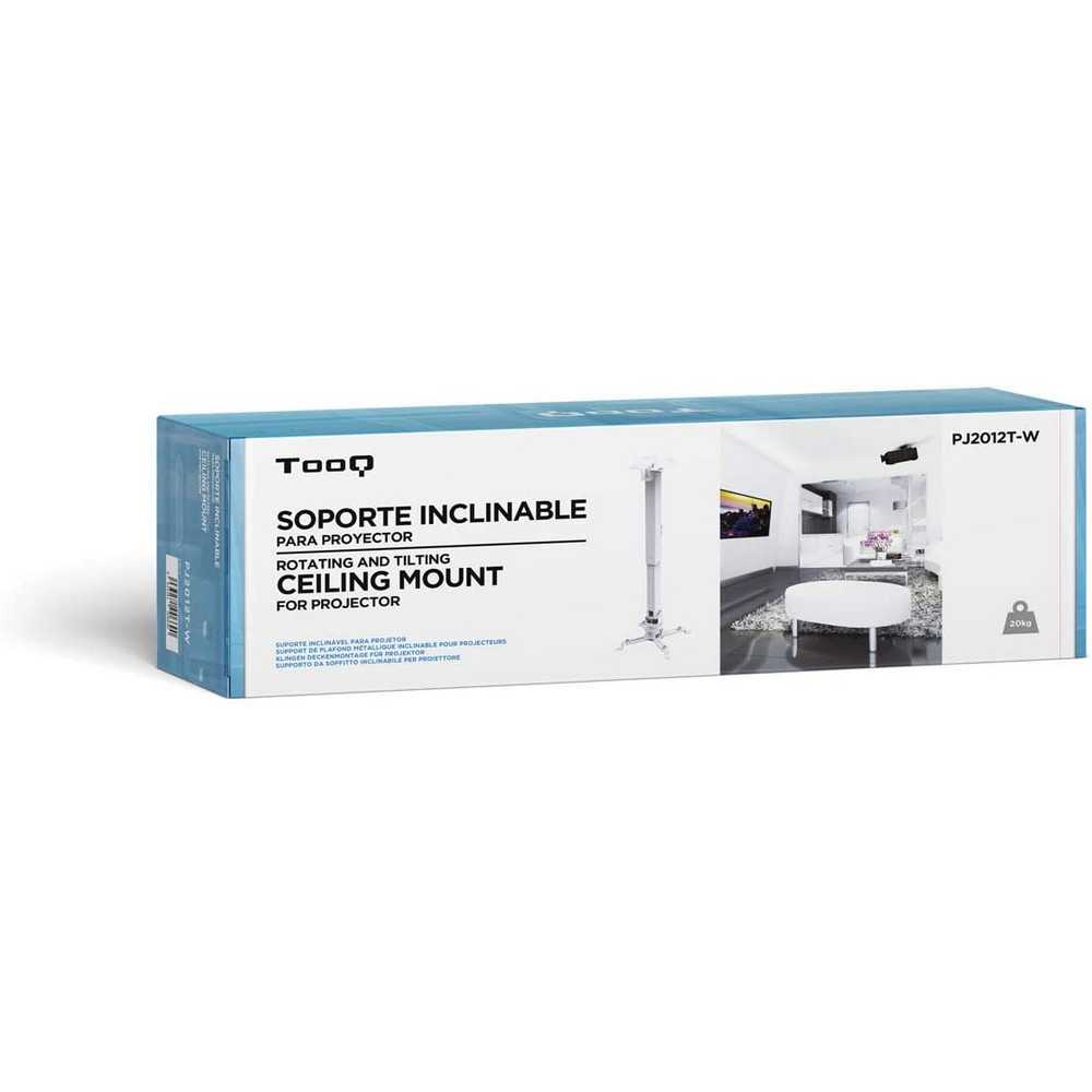 TooQ Soporte de techo inclinable para proyector, hasta 20 Kg