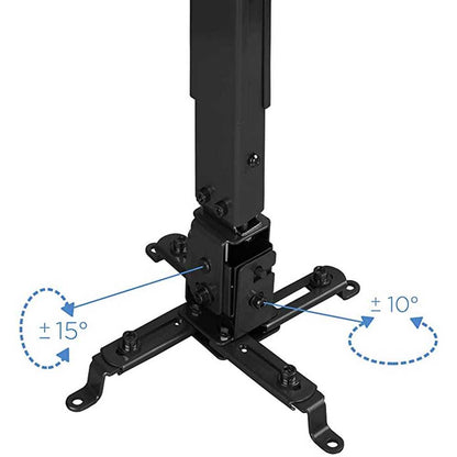 TooQ Soporte de Techo Regulable para Proyector (Hasta 20 kg de Peso)Color Negro
