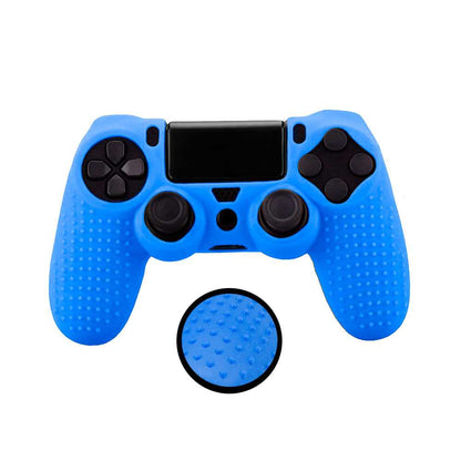 Funda de Silicona Compatible Con Mando PS4/Slim/PRO Azul Carcasa Cubierta Anti Caídas Golpes Goma Flexible Suave