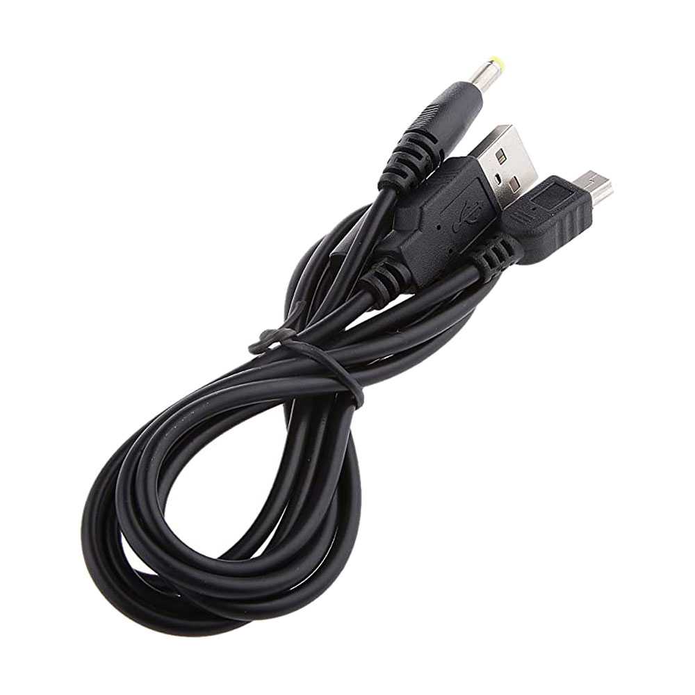 OcioDual Cable USB 2 en 1, Cargador PSP, Cable Cargador Compatible con Sony PSP 3000, 2000, 1000, Cable de Carga y Transferencia