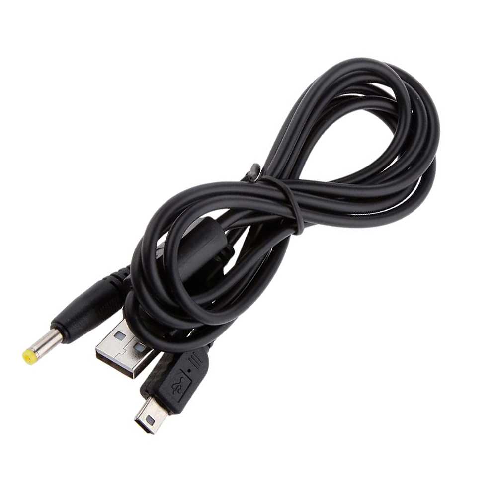OcioDual Cable USB 2 en 1, Cargador PSP, Cable Cargador Compatible con Sony PSP 3000, 2000, 1000, Cable de Carga y Transferencia