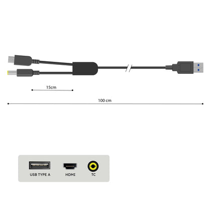 OcioDual Cable USB 2 en 1, Cargador PSP, Cable Cargador Compatible con Sony PSP 3000, 2000, 1000, Cable de Carga y Transferencia