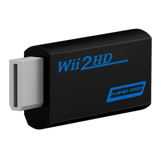 Adaptador de Wii a Tipo Hdmi Adaptador de consola Convertidor de Wii a Tipo Hdmi con audio a través de puerto Hdmi Wii U y Mini TV Monitor Proyector TV Proyector TV (Negro)
