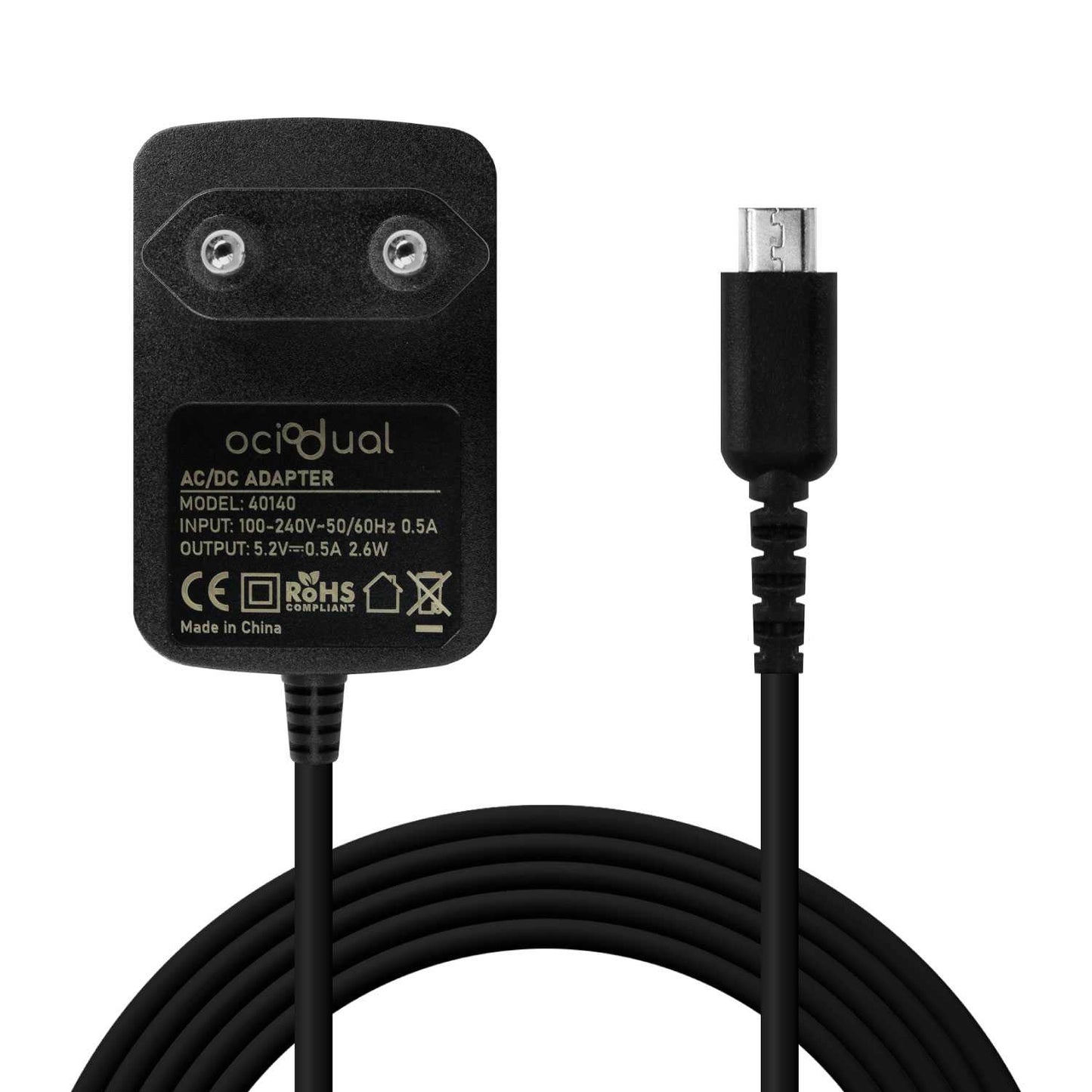 Cargador para Consola DS Lite, Fuente de Alimentación Adaptador AC Compatible con Nintendo DS Lite, Adaptador de Pared