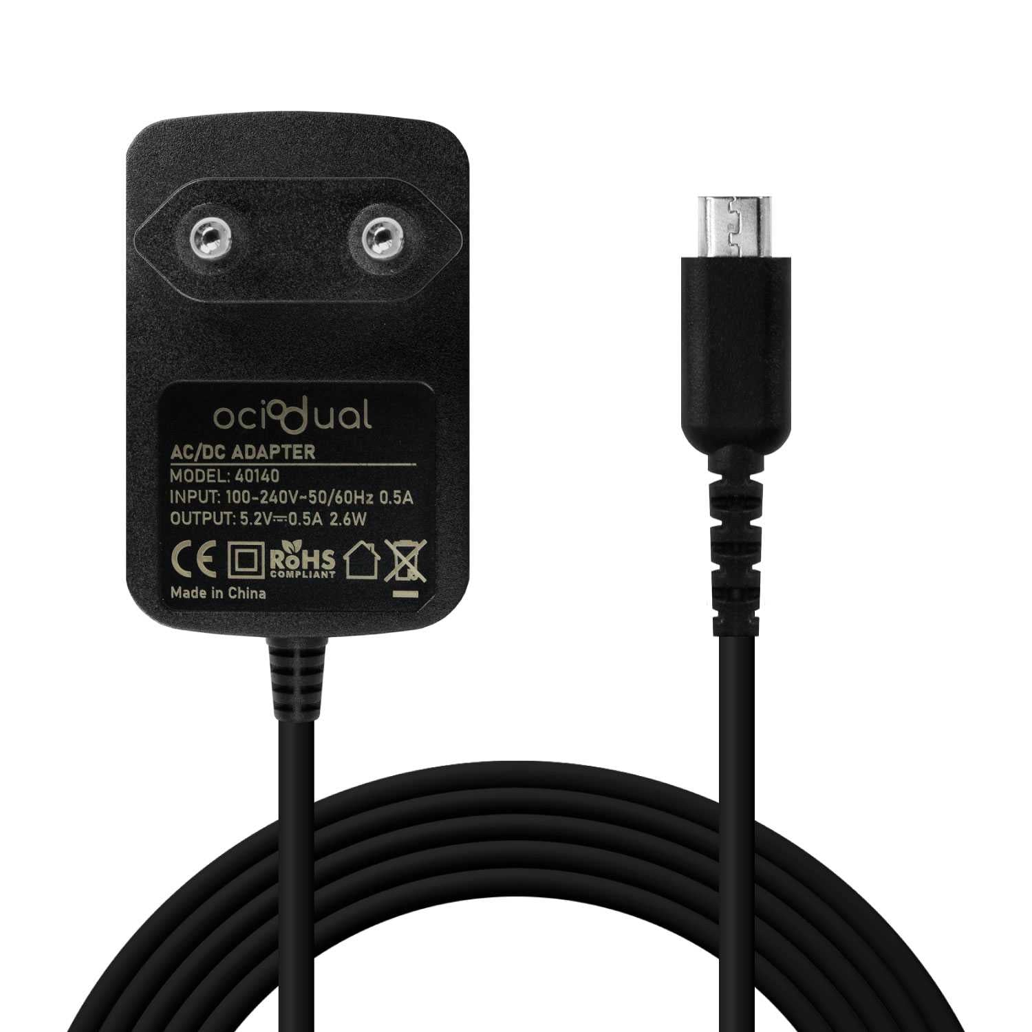 Cargador para Consola DS Lite, Fuente de Alimentación Adaptador AC Compatible con Nintendo DS Lite, Adaptador de Pared