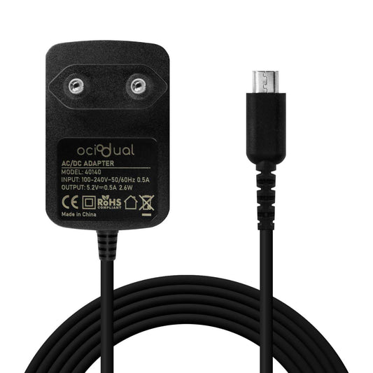 Cargador para Consola DS Lite, Fuente de Alimentación Adaptador AC Compatible con Nintendo DS Lite, Adaptador de Pared