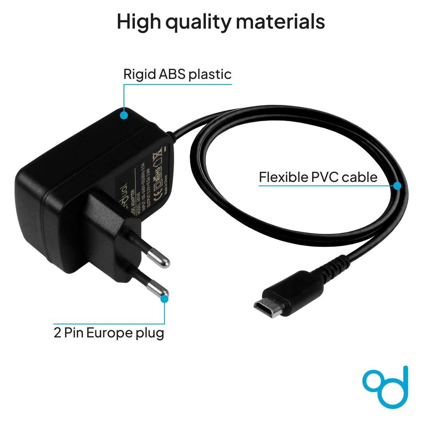 Cargador para Consola DS Lite, Fuente de Alimentación Adaptador AC Compatible con Nintendo DS Lite, Adaptador de Pared