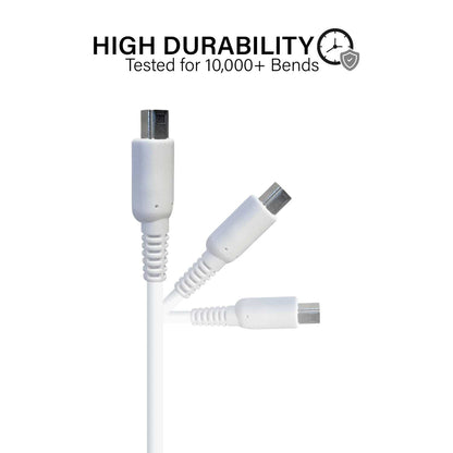 Cable de Carga y Datos USB 1,2m Blanco Compatible con Ninten DSi,DSi XL,2DS,New 2DS XL,3DS,3DS XL,New 3DS,New 3DS XL Cargador Transferencia Archivos Power Lead