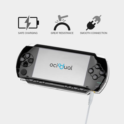 Cable Cargador USB DC Cable de Carga Compatible con PSP 1000 PSP 2000 PSP 3000, Altavoces, Camaras de Seguridad, Cargador